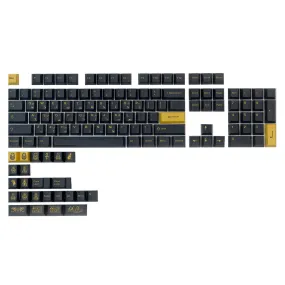 128 Keys Egyptian Pharaoh Keycap Set Cherry Profile PBT Sublimation Vintage Keycaps for DIY Mechanical Keyboards