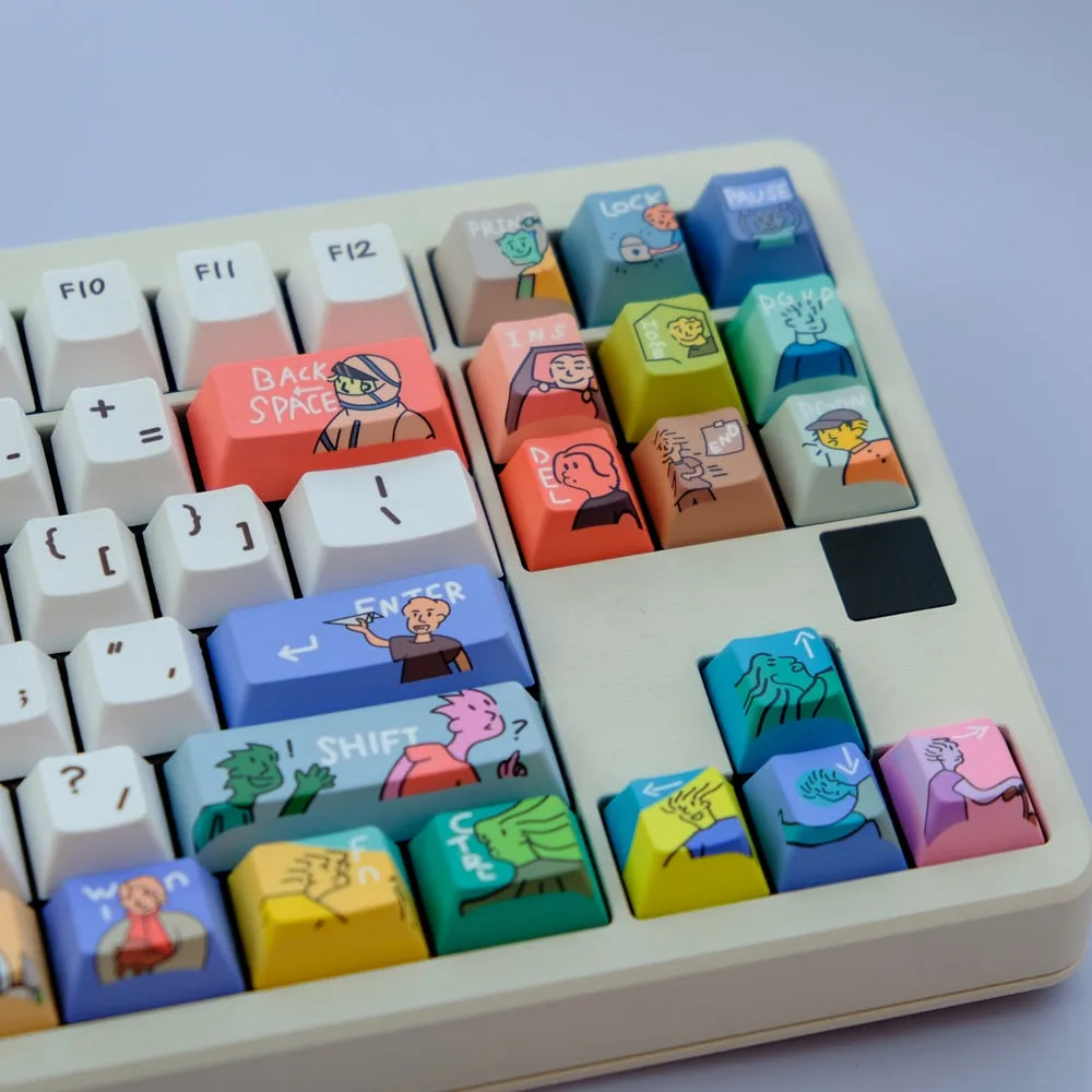 129 Keys Anime Keycaps |  Cherry Profile | Mechanical Keyboard Keycap For MX Switch