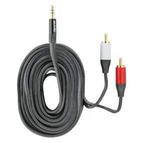 20ft 1/8 (3.5mm) Stereo Plug to Dual RCA Plug Cable