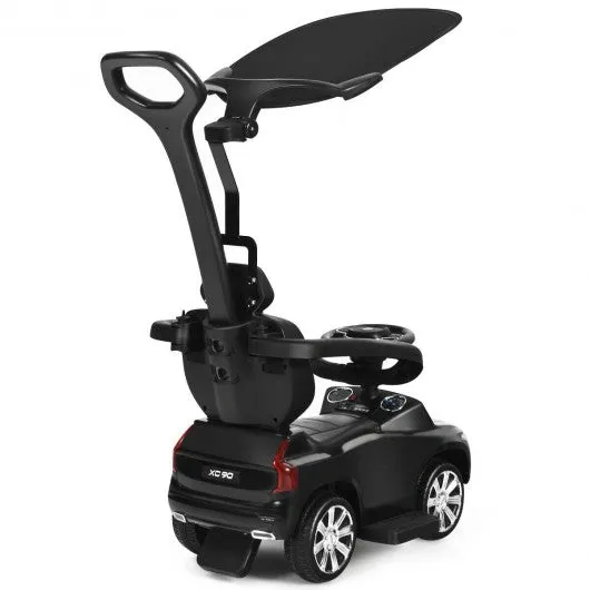 3 in 1 Kids Ride On Push Car Stroller-Black