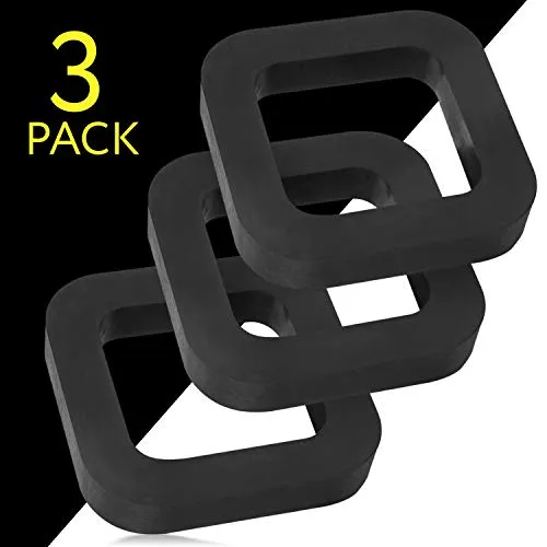 3 Pack - 2 Inch Hitch Receiver Silencer Pad for Adjustable Ball Mounts - Reduce Rattle, Eliminate Noise and Provide Cushion Between receivers and Tow hitches - Fits Any 2 inch Trailer Hitch Receiver