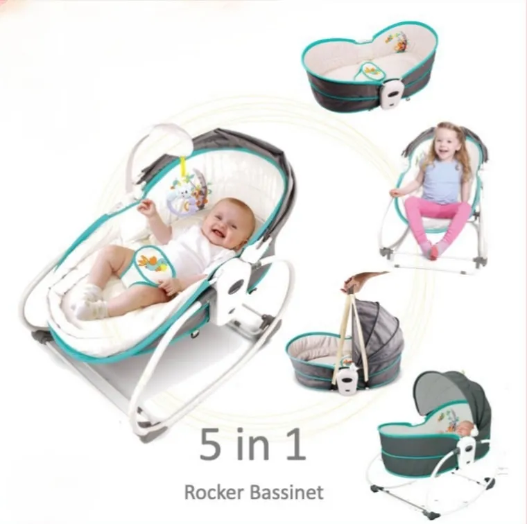 5-in-1 Baby Shaker Vibration Rocker bassinet (0-36months)