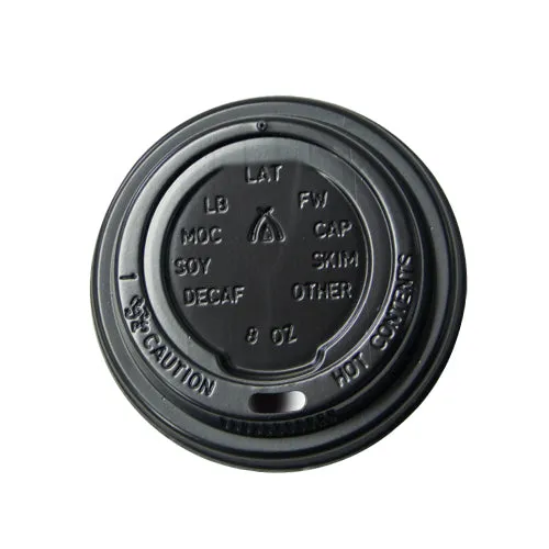 50 X 8Oz Charcoal Triple Wall Corrugated Hot Coffee Cups With Black Lids