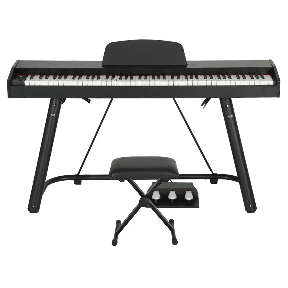 88-Key Weighted Electronic Piano Keyboard w/Stand, Stool - Alpha