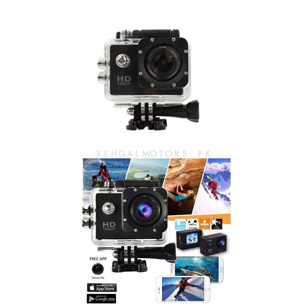 Action Sports Camera With Mounts Without Wifi