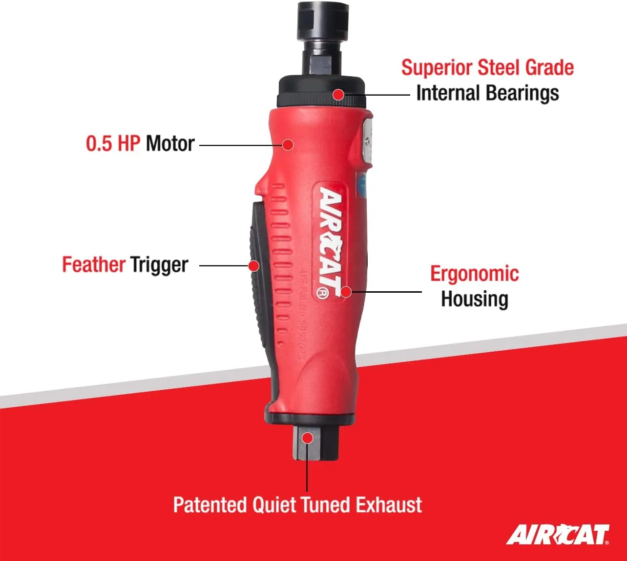 AIRCAT 6201 .5 HP Composite Straight Die Grinder 22,000 RPM