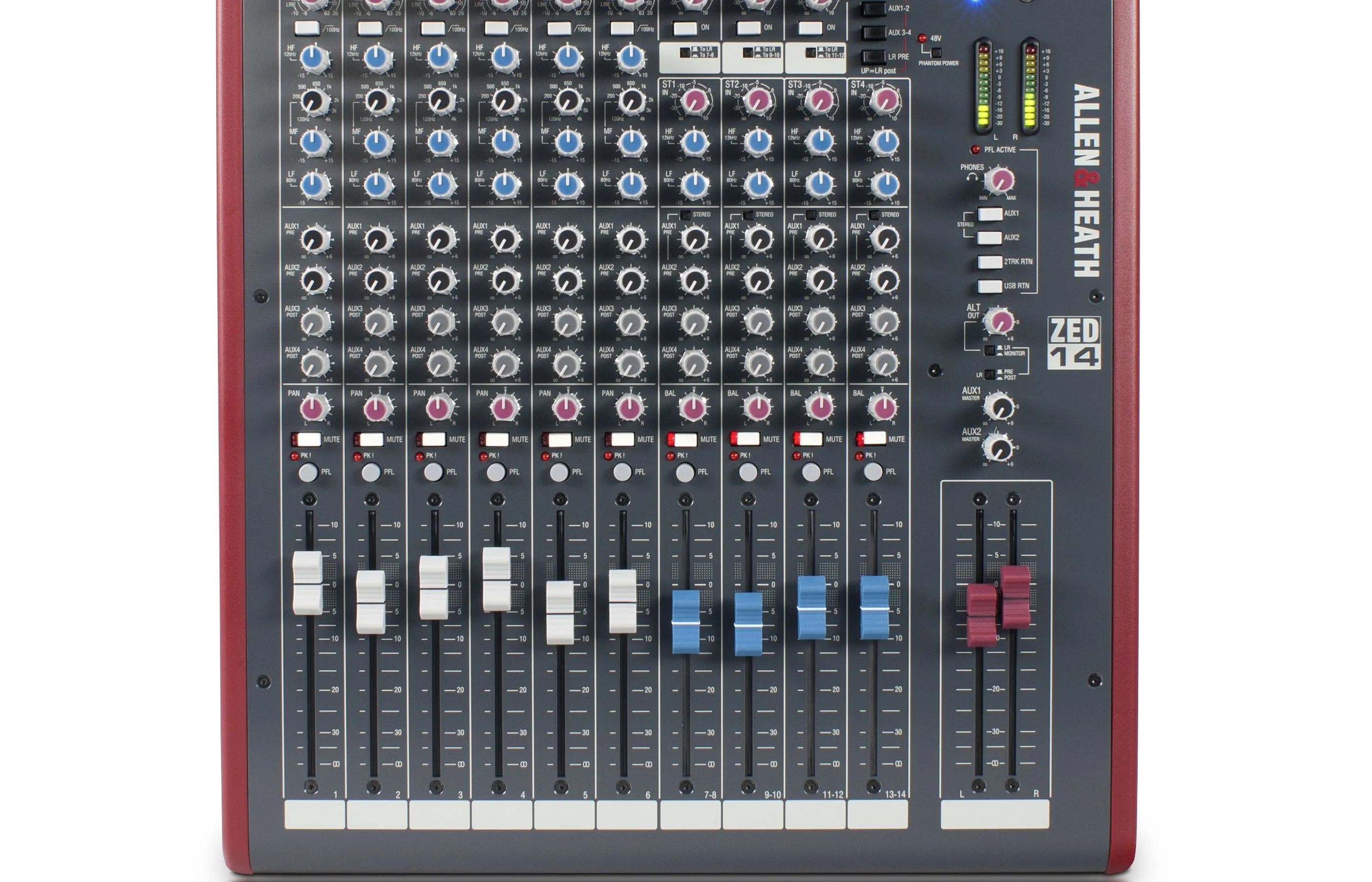 Allen & Heath ZED-14 14-Channel Recording And Live Sound Mixer With USB Connection