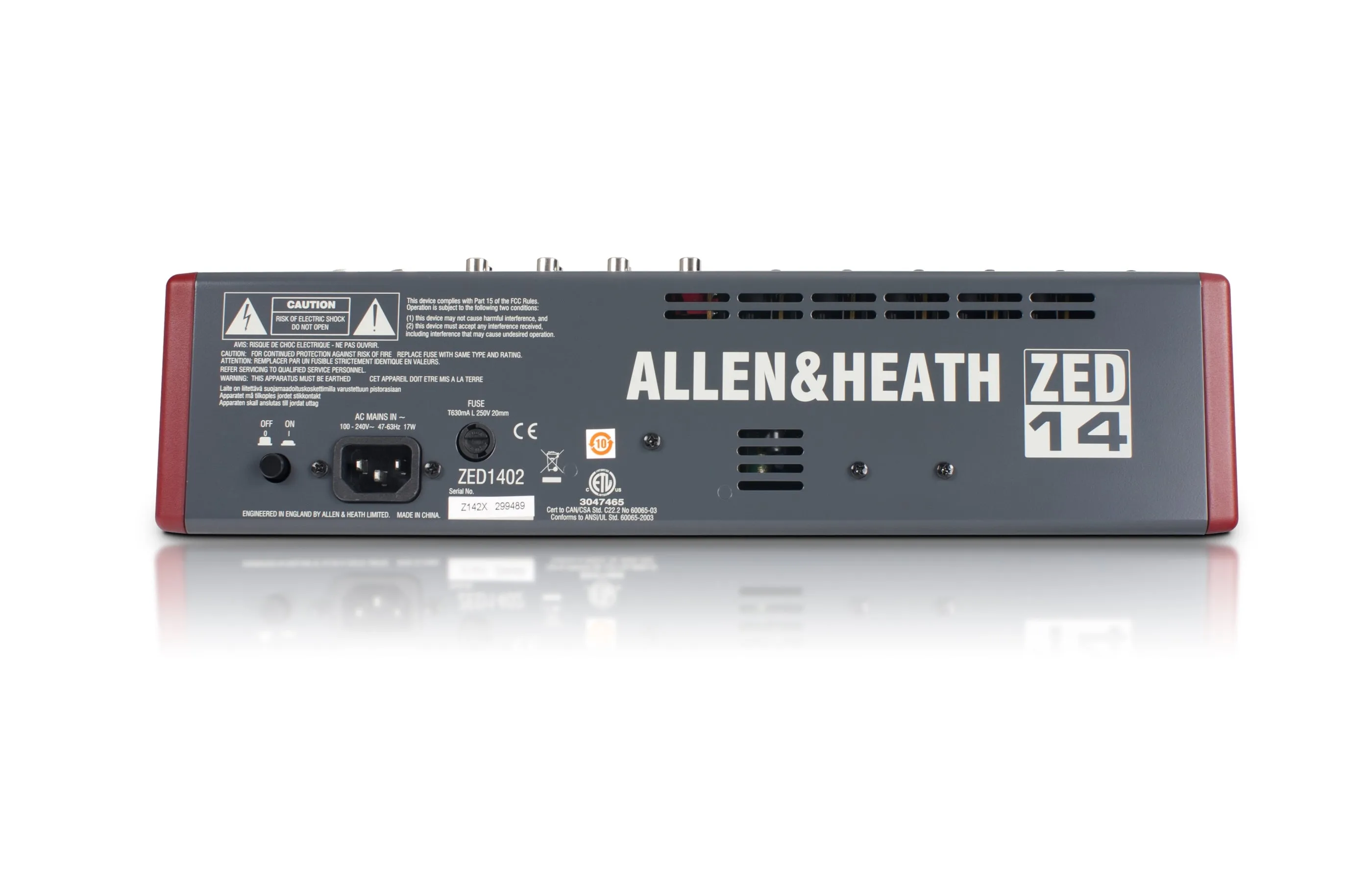 Allen & Heath ZED-14 14-Channel Recording And Live Sound Mixer With USB Connection