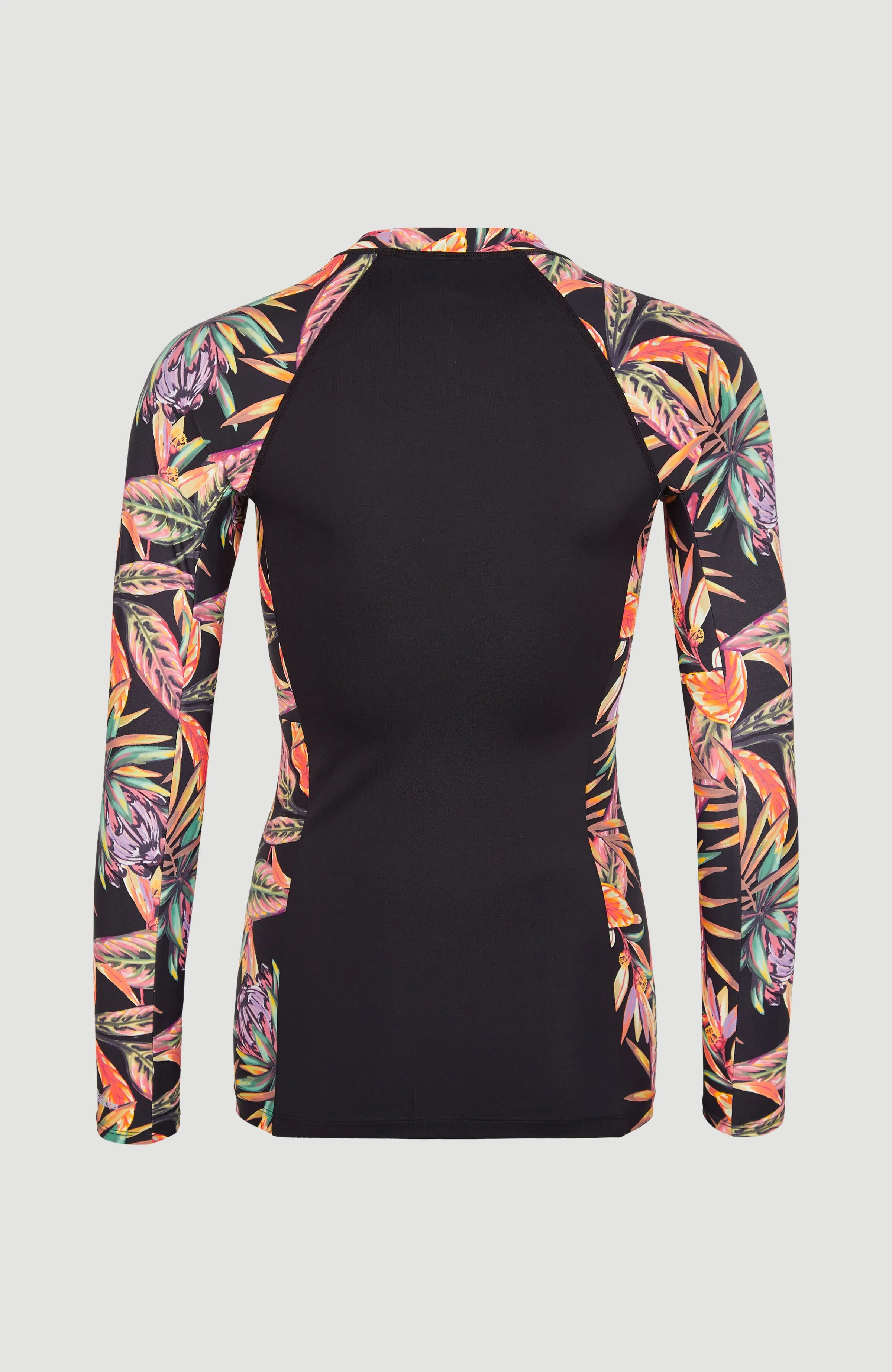 Anglet Longsleeve UPF 50  Sun Shirt Skin | Black Tropical Flower