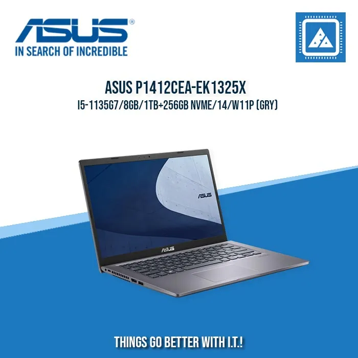 ASUS P1412CEA-EK1325X I5-1135G7/8GB/1TB 256GB NVME | BEST FOR STUDENTS AND FREELANCERS LAPTOP