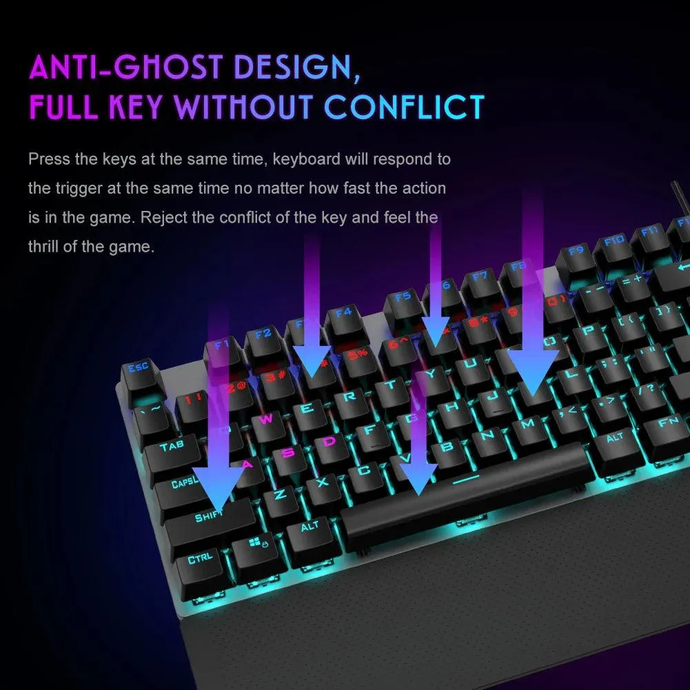 AULA F2088 Mechanical Gaming Keyboard: Enhanced Gaming Experience with Anti-Ghosting