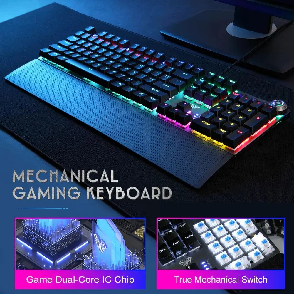 AULA F2088 Mechanical Gaming Keyboard: Enhanced Gaming Experience with Anti-Ghosting