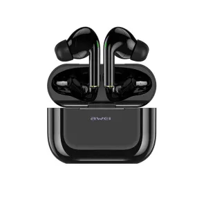 Awei ANC Headset Bluetooth Headphones Tw's Earphones, Black