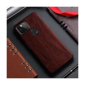 Bamboo Wood Pattern Case for Google Pixel 4A- Rosewood Brown