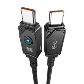 Baseus Unbreakable Series Fast Charging Data Cable Type-C to Type-C, 100Watts, 1Mm, Cluster Black