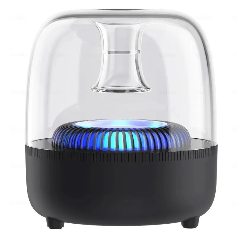 Bluetooth Speaker Acrylic Colorful Breathing Light Transparent Glass Speaker