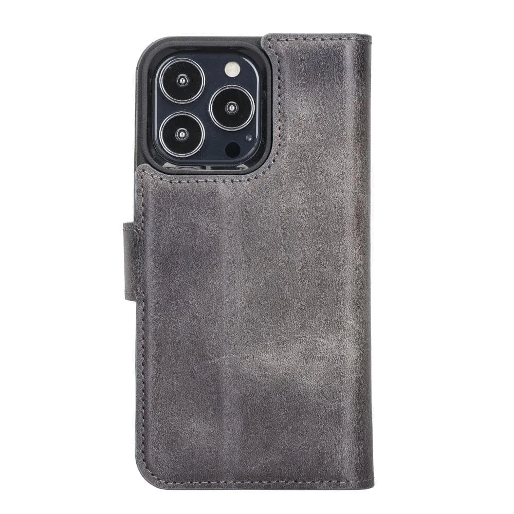 Carter iPhone 13 Detachable Wallet Case, Tiguan Gray