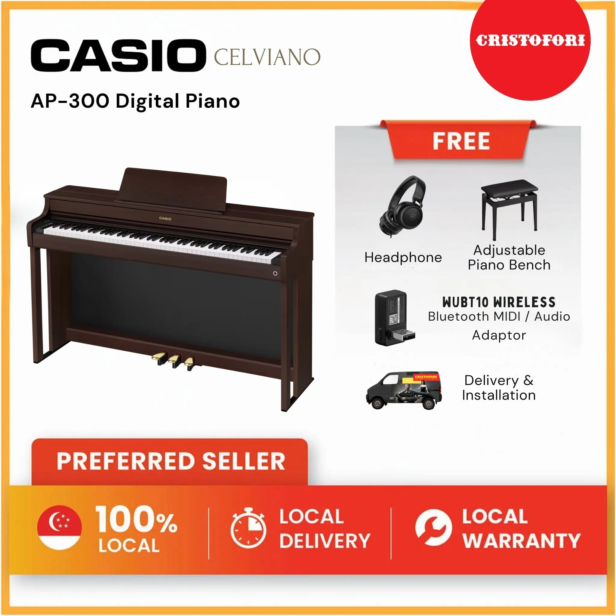 Casio Celviano AP-300 Brown