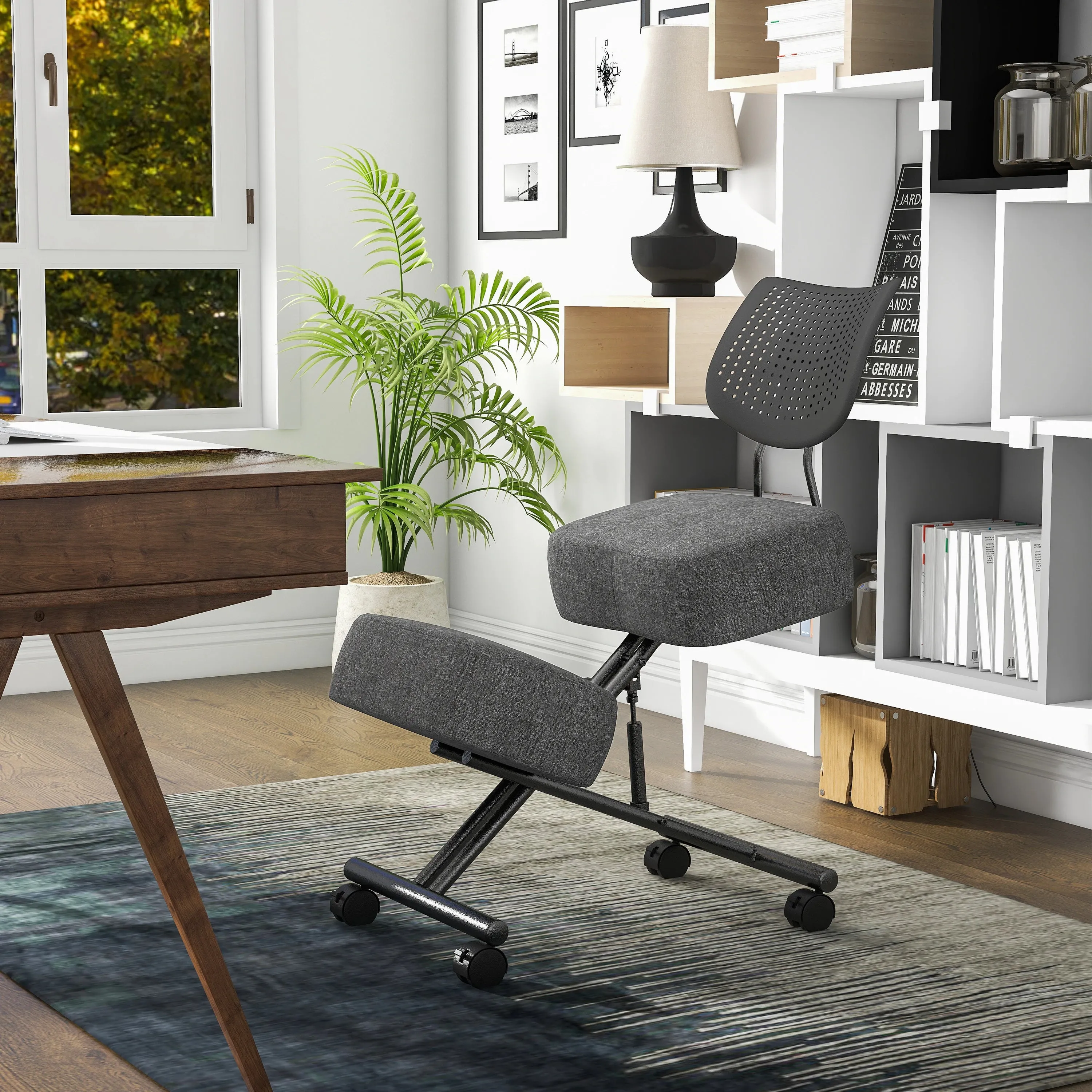 Charter Modern Height Adjustable Ergonomic Kneeling Task Chair