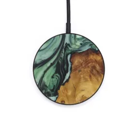 Circle Wood Resin Wireless Charger - Bengt (Dark Green, 588125)