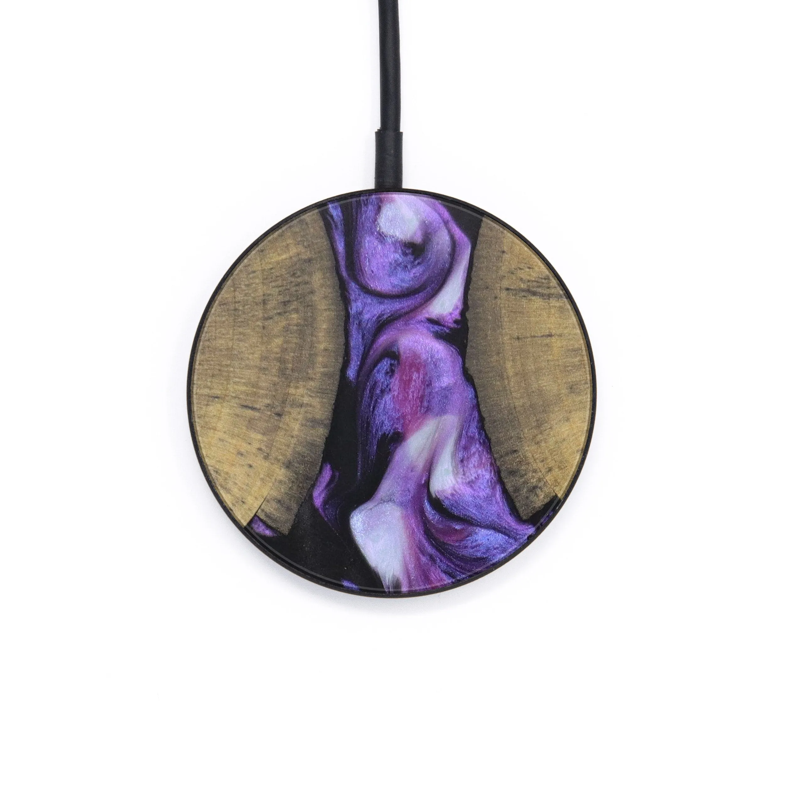 Circle Wood Resin Wireless Charger - Berkley (Purple, 630138)