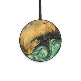 Circle Wood Resin Wireless Charger - Dante (Green, 696218)