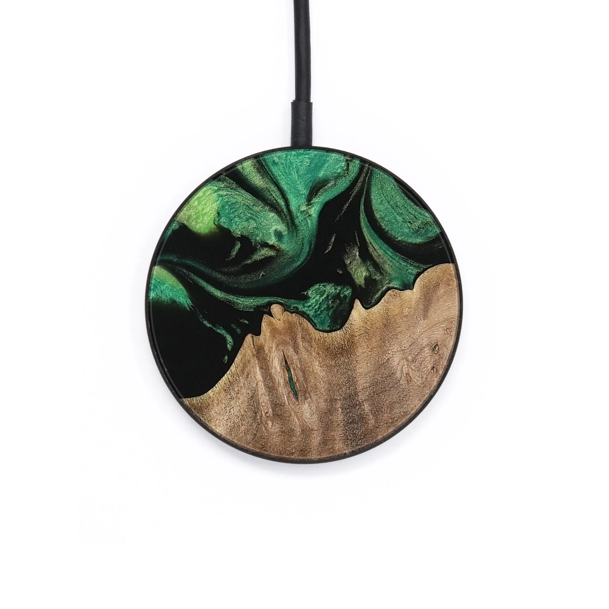 Circle Wood Wireless Charger - Odille (Green, 741781)