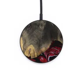 Circle Wood Wireless Charger - Rizwan (Red, 730062)