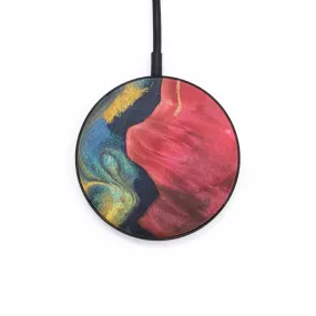 Circle Wood Wireless Charger - Shelia (Teal & Gold, 727292)