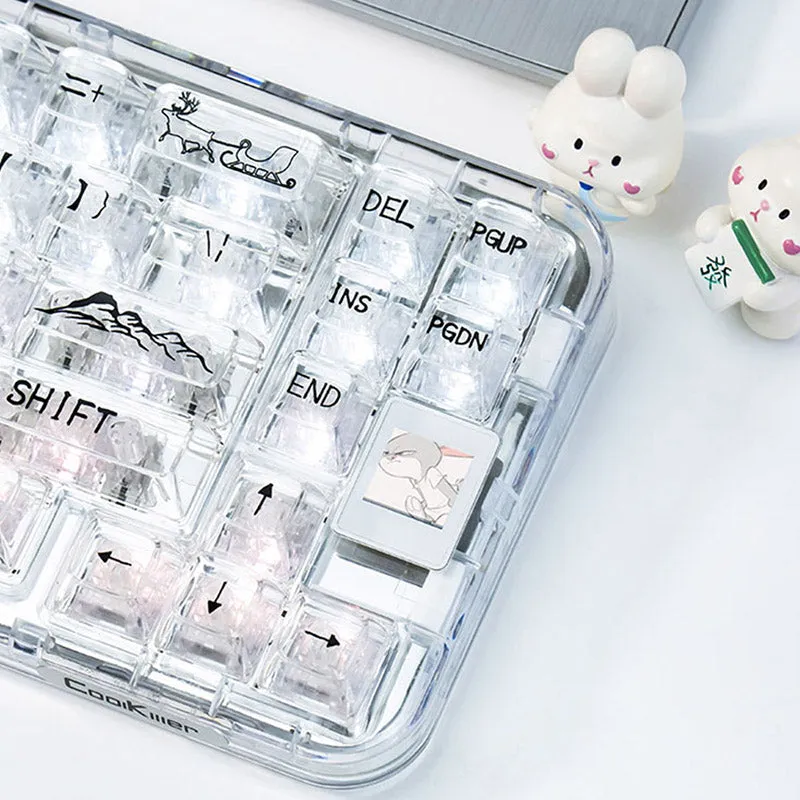 CoolKiller CK68 Polar Bear Transparent Wireless Mechanical Keyboard