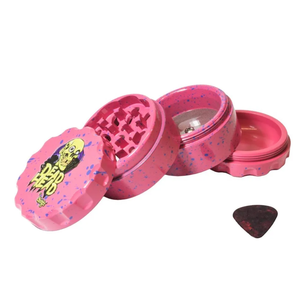 Dead Head Grinder - Pink Splatter - 4 Part Metal 60mm