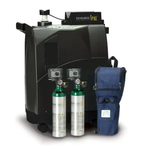 Drive Medical 535d-2ep iFill Personal Oxygen Station, Carrying Case, 2 E PD1000 Cylinders