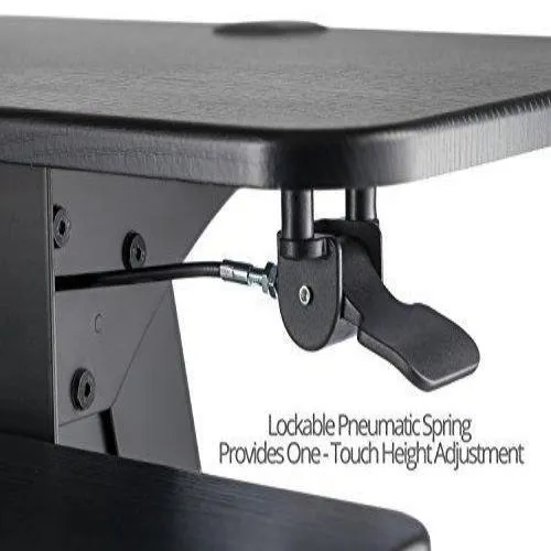 Dual Monitor Sit Stand Workstation Desk Converter with Two monitor arm