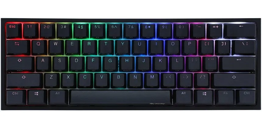 Ducky One 2 Mini Gaming Keyboard, Mx-Brown, Rgb-Led, Black (Us)