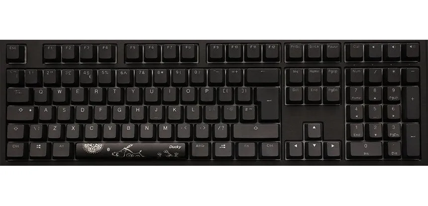 Ducky Shine 7 Pbt Gaming Keyboard, Mx Blue, Rgb Led - Blackout