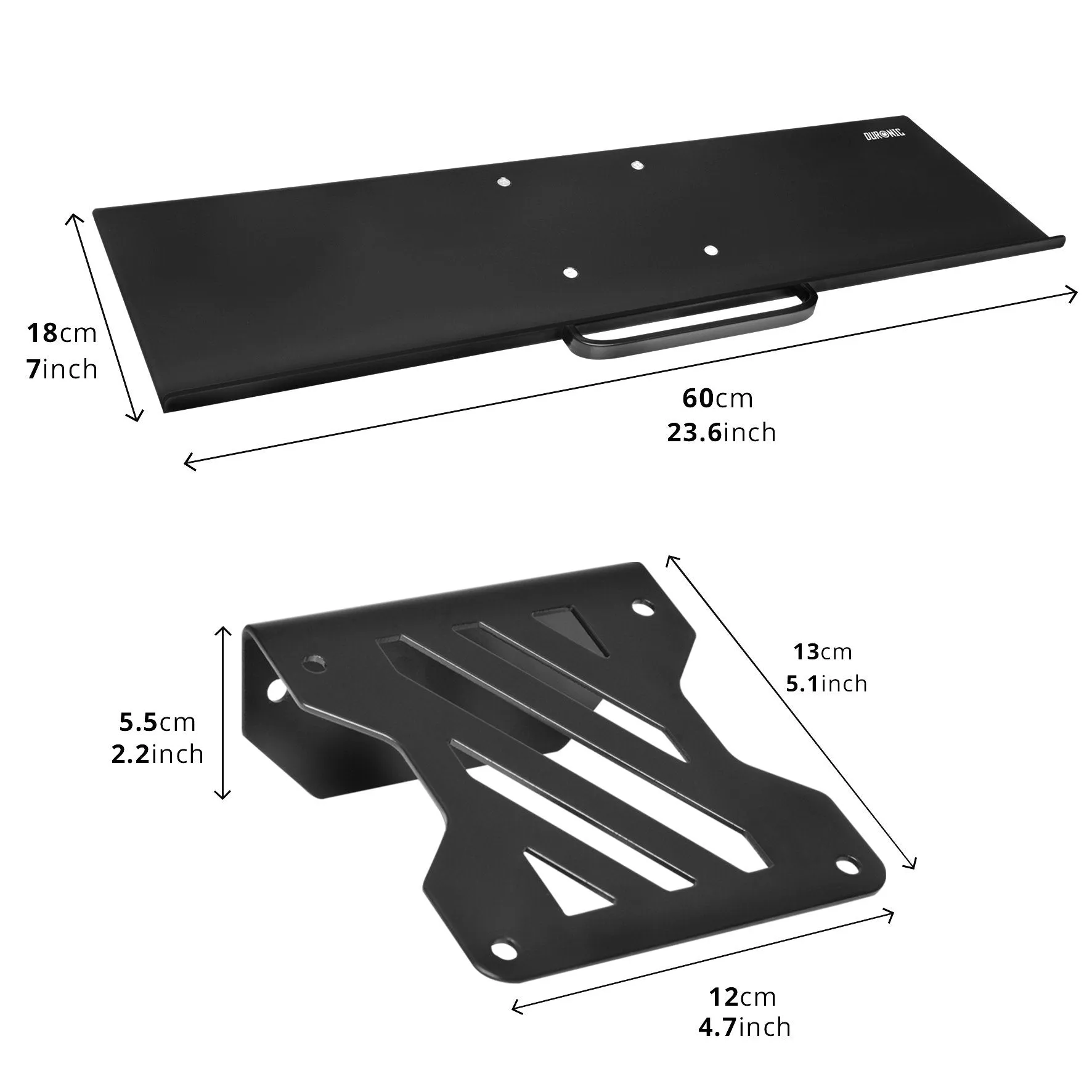 Duronic Keyboard Platform DM0K1 | Drawer for Keyboard and Mouse | Attachment Keyboard Support | Ergonomic Workstation Solution | Adjustable Tray for Monitor Arm Mounts | Easy Assembly | Universal