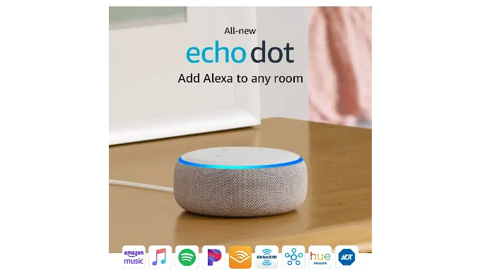 Echo Dot (3rd Gen) - New and improved smart speaker with Alexa - Ships Next Day!