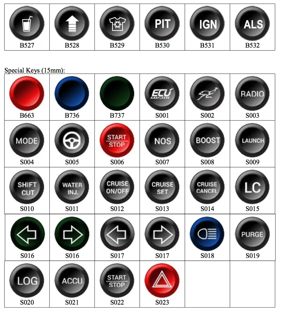 ECUMASTER 12 8 6 4 Key CANBUS KeyPAD Keyboard Switches