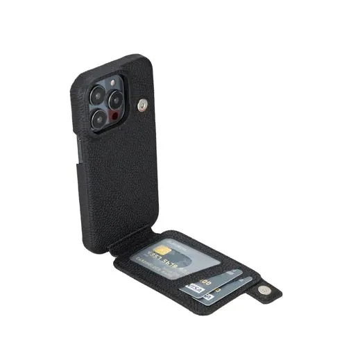 Edmonds iPhone 14 Pro Wallet Case, Pebble Black