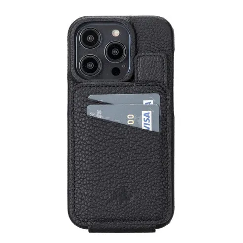 Edmonds iPhone 14 Pro Wallet Case, Pebble Black