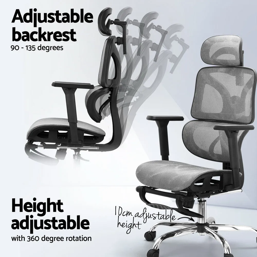 Ergonomic High Back Office Chair with Footrest & Mesh - Artiss