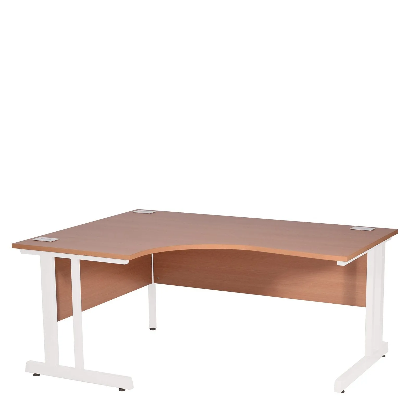 Ergonomic Left Hand Corner Desk - 1600mm Wide with Cable Management & Modesty Panels