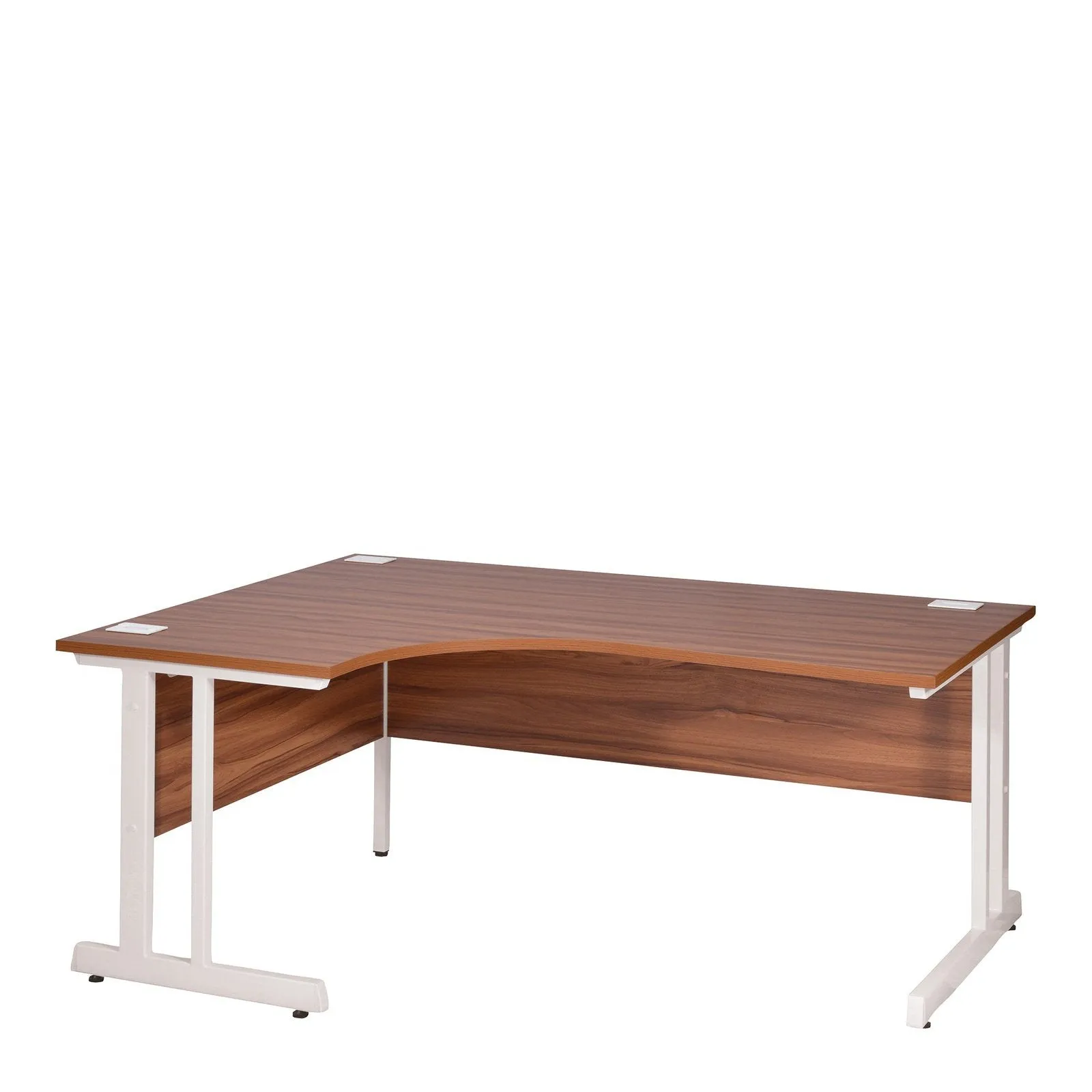 Ergonomic Left Hand Corner Desk - 1600mm Wide with Cable Management & Modesty Panels