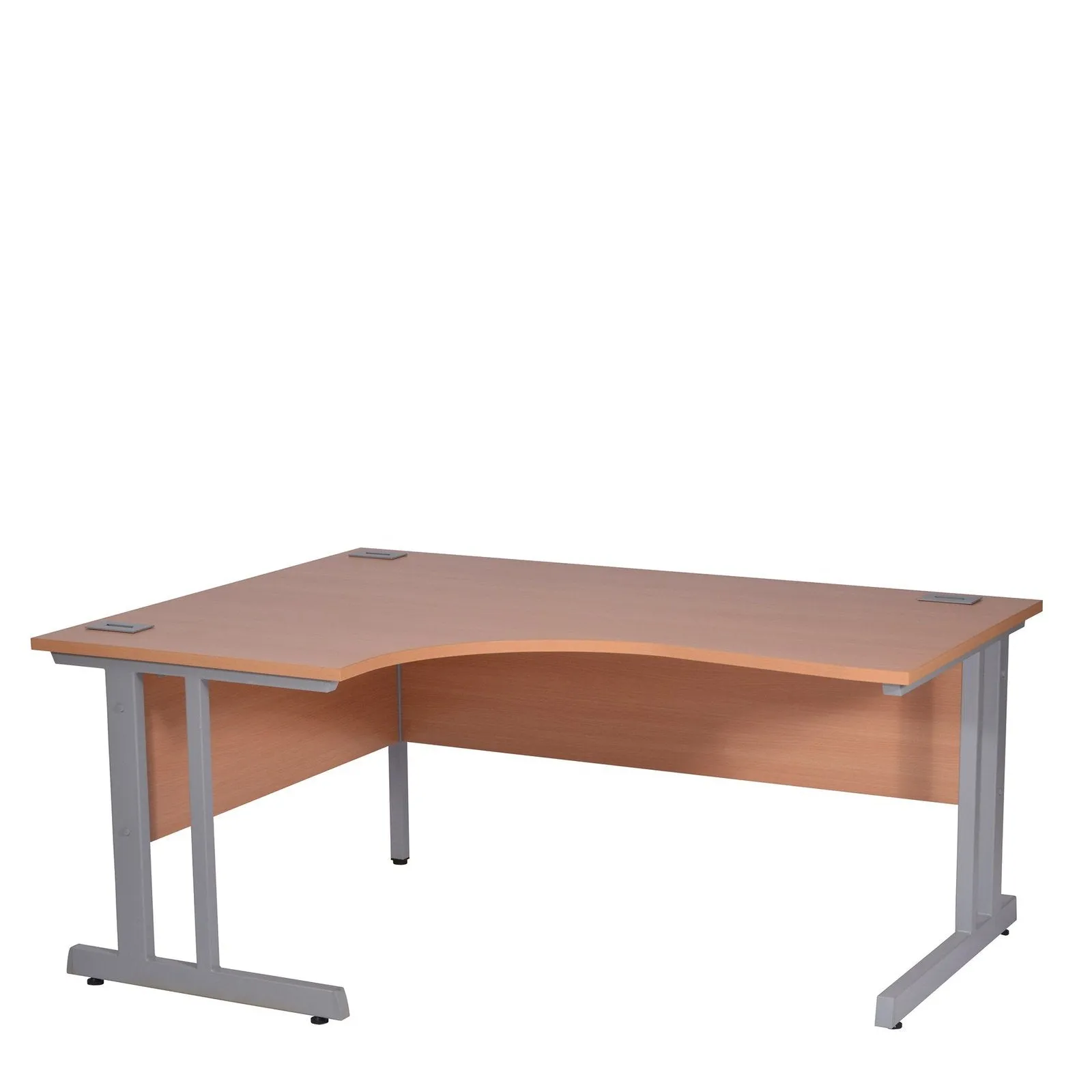 Ergonomic Left Hand Corner Desk - 1600mm Wide with Cable Management & Modesty Panels