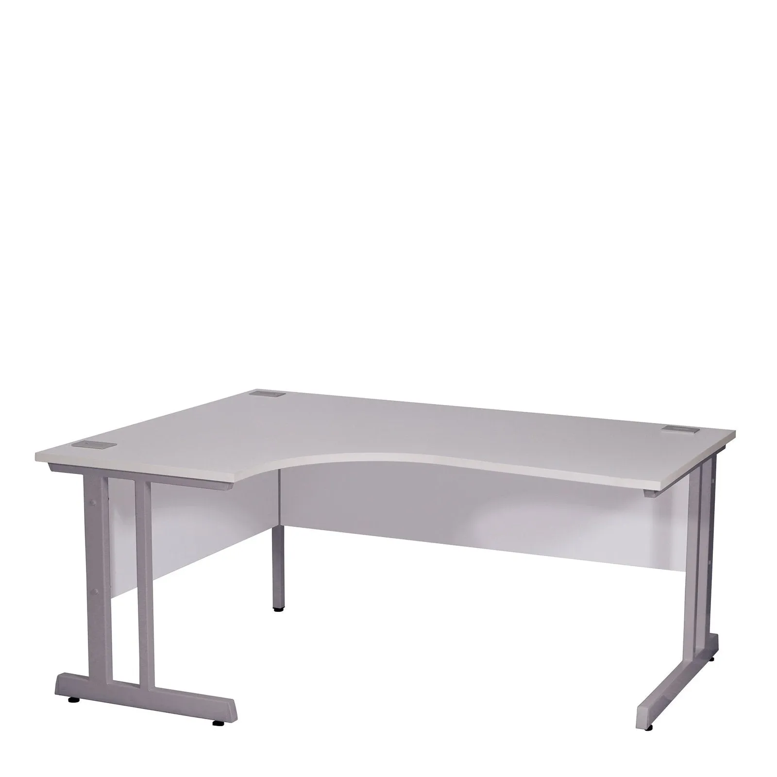 Ergonomic Left Hand Corner Desk - 1600mm Wide with Cable Management & Modesty Panels