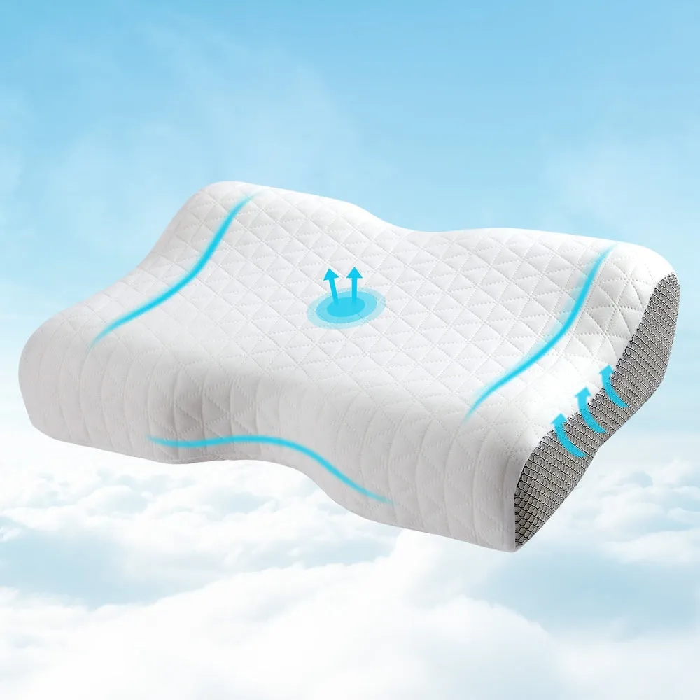 Ergonomic Memory Foam Contour Neck Pillow - Giselle Bedding