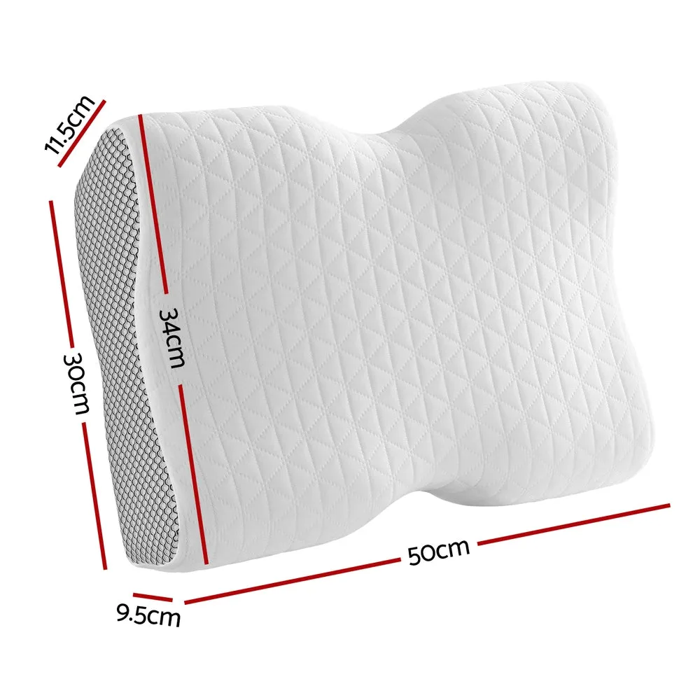 Ergonomic Memory Foam Contour Neck Pillow - Giselle Bedding