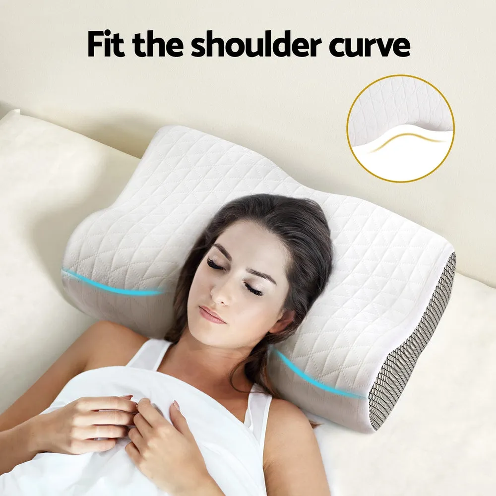 Ergonomic Memory Foam Contour Neck Pillow - Giselle Bedding