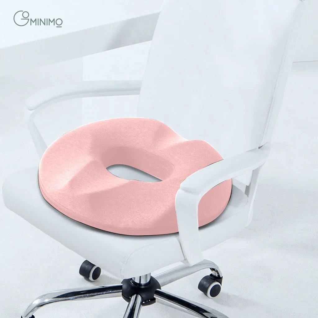 Ergonomic Memory Foam Seat Cushion, Light Pink, GOMINIMO