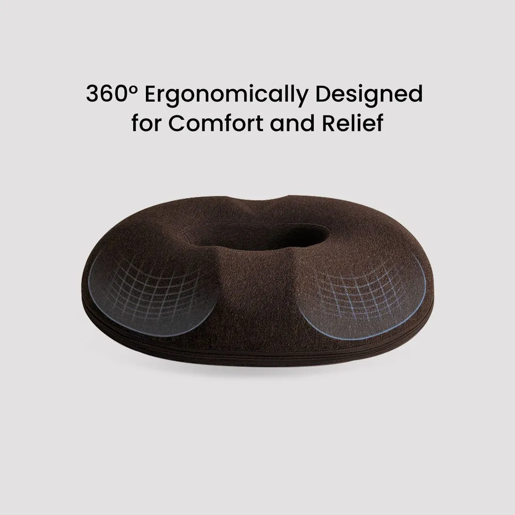 Ergonomic Memory Foam Seat Cushion with Rear Cut-Out